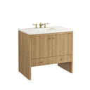 Light Natural Oak / White Zeus - 3 Faucet Holes