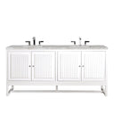 Glossy White / Victorian Silver - 3 Faucet Holes