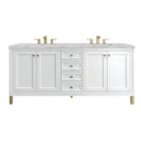 Glossy White / Victorian Silver - 3 Faucet Holes