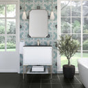 Glossy White / Brushed Nickel / Charcoal Black - 1 Faucet Hole