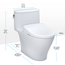 Toto Washlet+ Nexus 1G One Piece Elongated 1.0 GPF Toilet with S7A Contemporary Bidet Seat