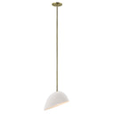 Renwil Corio 11.75" Wide 1-Light Chandelier - Glossy Off-White