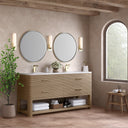 Pebble Oak / White Zeus - 1 Faucet Hole