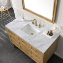 Light Natural Oak / Carrara White - 3 Faucet Holes