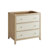 Sunwashed Oak with Embossed Shagreen Drawer Fronts