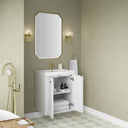Glossy White / Champagne Brass