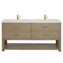 Pebble Oak / Victorian Silver - 1 Faucet Hole