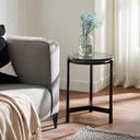 Renwil Avila Indoor Cast Aluminum Side Table - Black