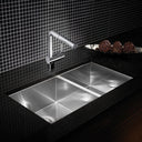 Blanco Quatrus R0 33" 60/40 Double Bowl Undermount Stainless Kitchen Sink