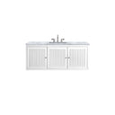 Glossy White / Carrara White - 3 Faucet Holes