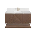 Chestnut / White Zeus - 1 Faucet Hole