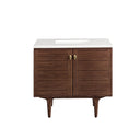 Mid-Century Walnut / White Zeus - 3 Faucet Holes