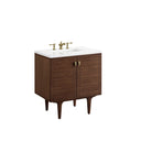 Mid-Century Walnut / White Zeus - 3 Faucet Holes