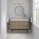 Pebble Oak / Victorian Silver - 3 Faucet Holes