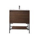 Mid-Century Walnut / Matte Black / Glossy White - 1 Faucet Hole