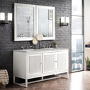 Glossy White / Victorian Silver - 3 Faucet Holes