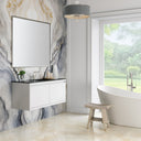 Glossy White / Charcoal Black - 1 Faucet Hole