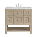 Whitewashed Oak / Victorian Silver - 3 Faucet Holes