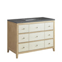 Sunwashed Oak with Embossed Shagreen Drawer Fronts / Parisien Bleu - 3 Faucet Holes
