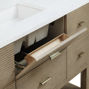 Pebble Oak / White Zeus - 1 Faucet Hole