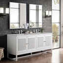 Glossy White / Victorian Silver - 3 Faucet Holes