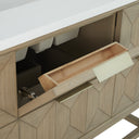 Pebble Oak / White Zeus - 3 Faucet Holes