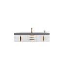 Glossy White / Radiant Gold / Dusk Grey Glossy - 1 Faucet Hole