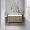 Pebble Oak / White Zeus - 1 Faucet Hole