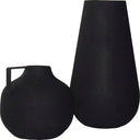 Renwil Roove Indoor Iron Vase - Matte Black