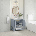 Serenity Blue / Carrara White - 3 Faucet Holes