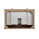 Sunwashed Oak with Embossed Shagreen Drawer Fronts / White Zeus - 3 Faucet Holes