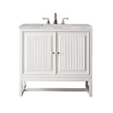 Glossy White / Victorian Silver - 3 Faucet Holes