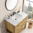 Light Natural Oak / Carrara White - 3 Faucet Holes