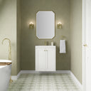 Glossy White / Champagne Brass