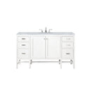 Glossy White / Carrara White - 3 Faucet Holes