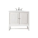 Glossy White / White Zeus - 3 Faucet Holes