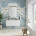 Glossy White / Champagne Brass / Glossy White - 1 Faucet Hole