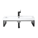 Matte black / 31.5" White Glossy Composite Stone Top