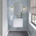 Glossy White / Champagne Brass / Glossy White - 1 Faucet Hole