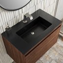 Mid-Century Walnut / Charcoal Black - 1 Faucet Hole