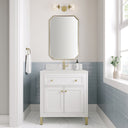 Glossy White / White Zeus - 1 Faucet Hole