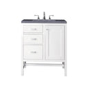 Glossy White / Charcoal Soapstone - 3 Faucet Holes