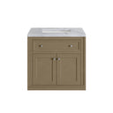 Walnut Whisper / Carrara White - 3 Faucet Holes