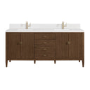 Mid-Century Walnut / White Zeus - 1 Faucet Hole