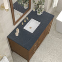 Mid-Century Walnut / Charcoal Soapstone - 3 Faucet Holes
