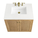 Light Natural Oak / White Zeus - 3 Faucet Holes