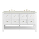 Bright White / Victorian Silver - 3 Faucet Holes