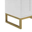 Glossy White / Champagne Brass