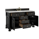 Black Onyx / Eternal Jasmine Pearl - 3 Faucet Holes