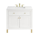 Glossy White / White Zeus - 3 Faucet Holes
